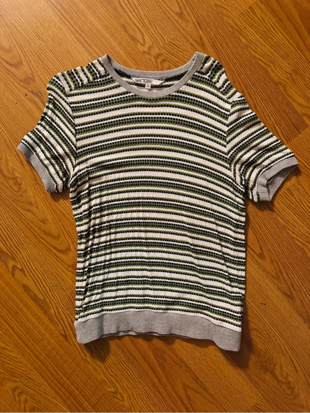 Mr. Turk Striped Knit Short Sleeve Top - VTG 2016 - made in California